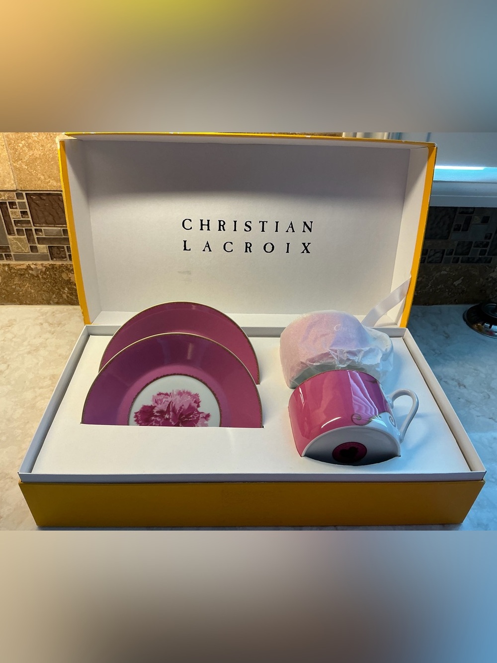 Christian Lacroix by Vista Alegre Herbariae Pink Tea Set – Original Gift Box